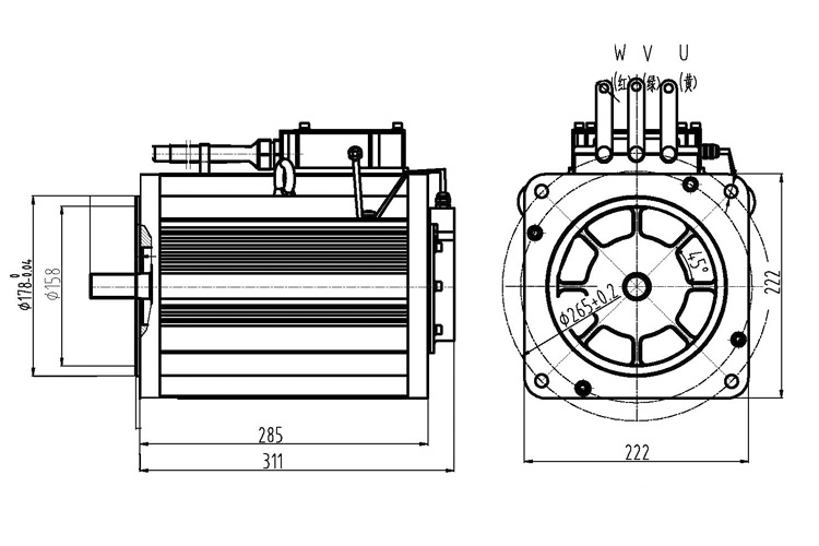 TZQ210-15KW-144V永磁同步電機